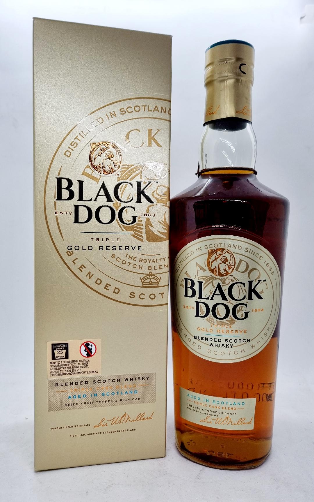 Black Dog Triple Gold Reserve Whisky 700ml 40 Abv