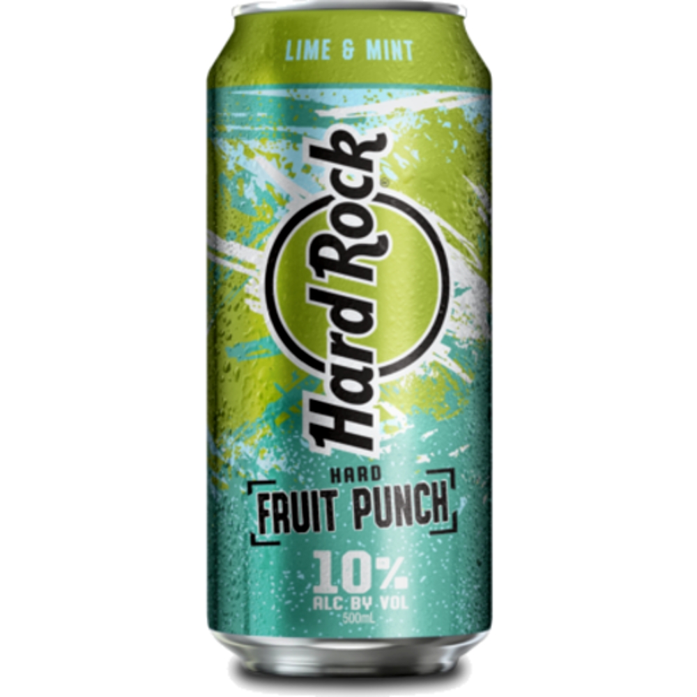 Hard Rock Hard Fruit Punch Lime Mint Cans 10x500ml